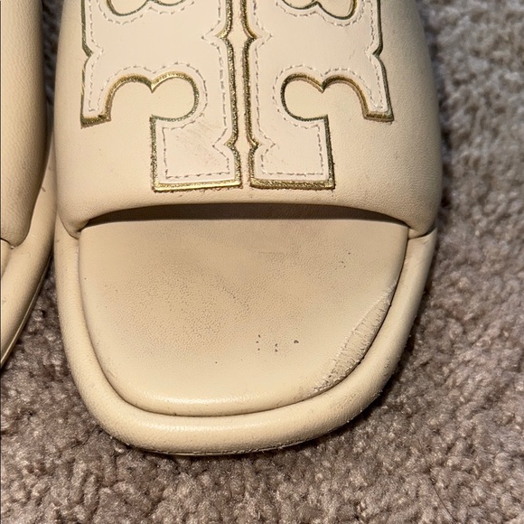 Tory Burch Cream Slide Sandals - Picture 3 of 10